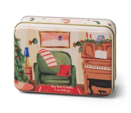 CHRISTMAS TIN 5OZ/141G PIANO - POMEGRANATE SPRUCE