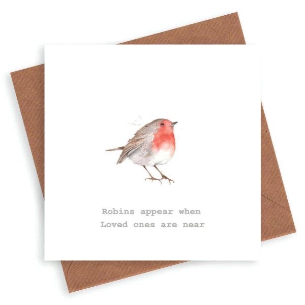 Robins Appear Watercolour Greeting Card – Hand Finished Eco Friendly Card | British Made