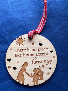 There is no place like home, except Granny’s wooden hanging decoration 