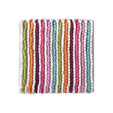 Striped Chunky Bobble Shower Mat - Luxury Square Bath Mat