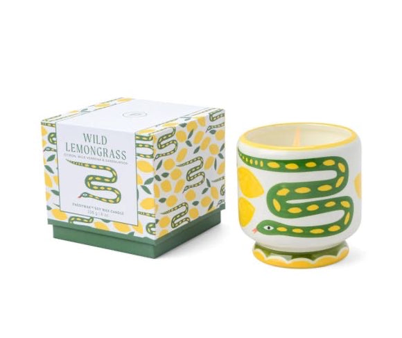 ADOPO SNAKE CERAMIC CANDLE - WILD LEMONGRASS