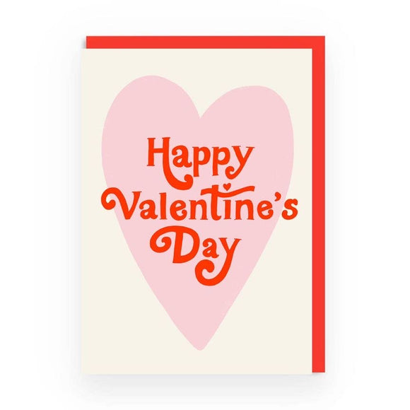 Happy valentines retro greeting card