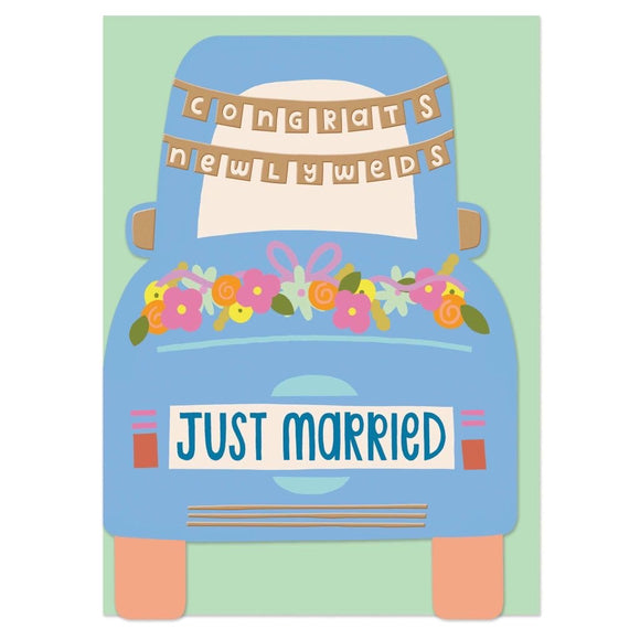Congrats Newlyweds. Just married Greeting Card
