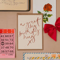 'A Great Big Birthday Hug'-Handwritten Birthday Card-Oh Squirrel 