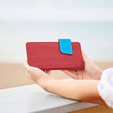 Recycled Coloured Leather Purse - Vibrant Mixed Colours