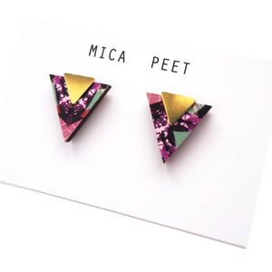 Geometric Triangle Stud Earrings