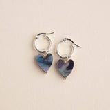Love Grows Here Silver Heart Hoops Earrings- Pepper You