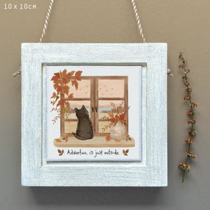 ‘Adventure Is Just Outside' Hanging Wooden Picture - East Of India