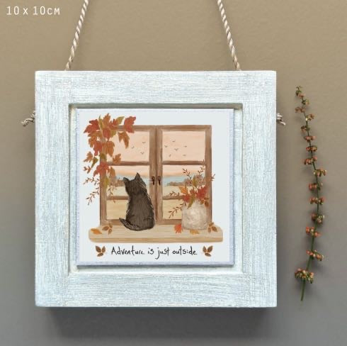 ‘Adventure Is Just Outside' Hanging Wooden Picture - East Of India