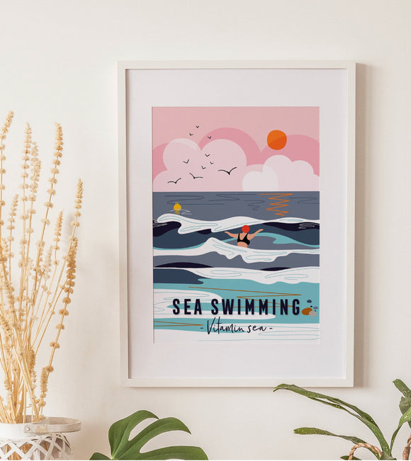 Sea Swimming/Wild Swimmer Print A4