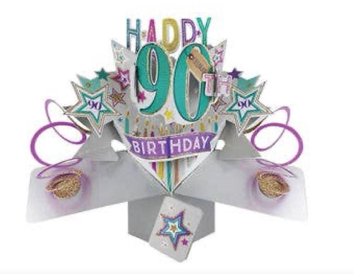 90th Birthday - Pop-Up Greeting Card - Second Nature
