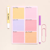 A5 notepad - daily planner - pastel