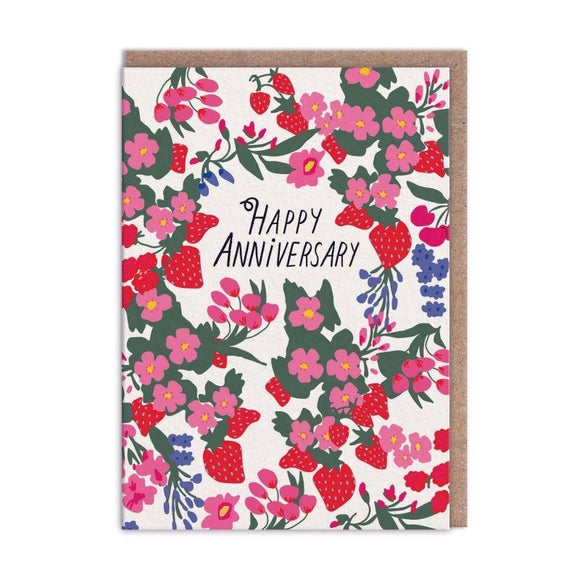 Happy Anniversary Floral Card