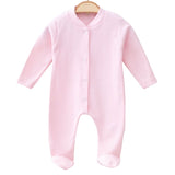 Cotton Pink Ribbed Footed Baby Grow – Sizes 0-9Months