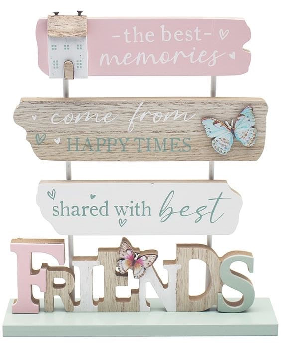 he best memories come from happy times shared with best friends wooden plaque