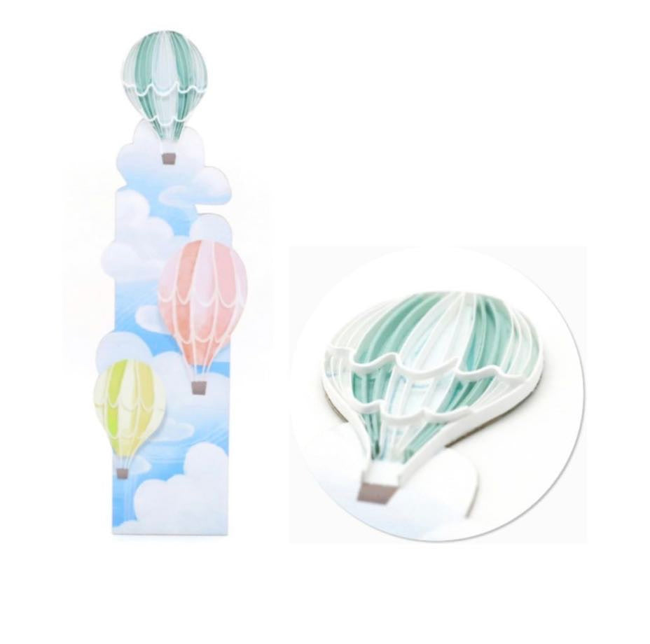Hot Air Balloon origamo 3D bookmark