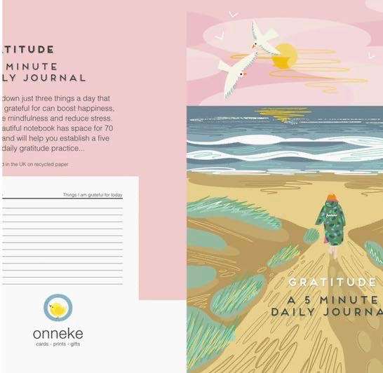 Gratitude Journal Wild Swimming Gift Coastal Notebook