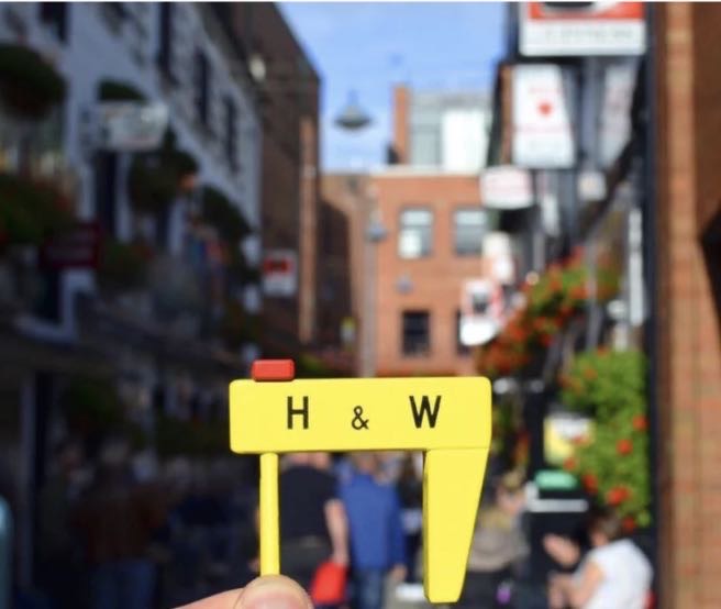 “Handmade H&W crane miniature model inspired by Samson and Goliath Harland & Wolff Belfast skyline”