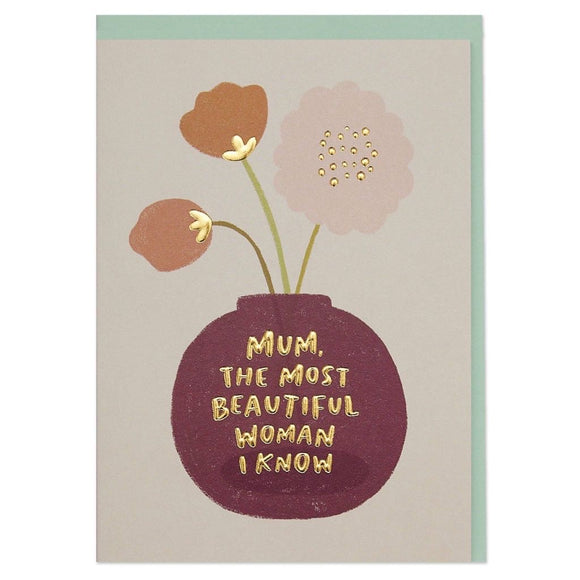 'Mum, the Most Beautiful Woman I Know' Mother's Day Card