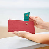 Recycled Coloured Leather Purse - Vibrant Mixed Colours