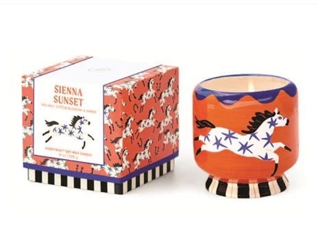 A DOPO HORSE CERAMIC CANDLE - SIENNA SUNSET