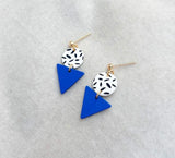 Mini Memphis Stud Earrings - Blue - Jack & Freda