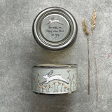 You make me happy when skies are grey tin candle 