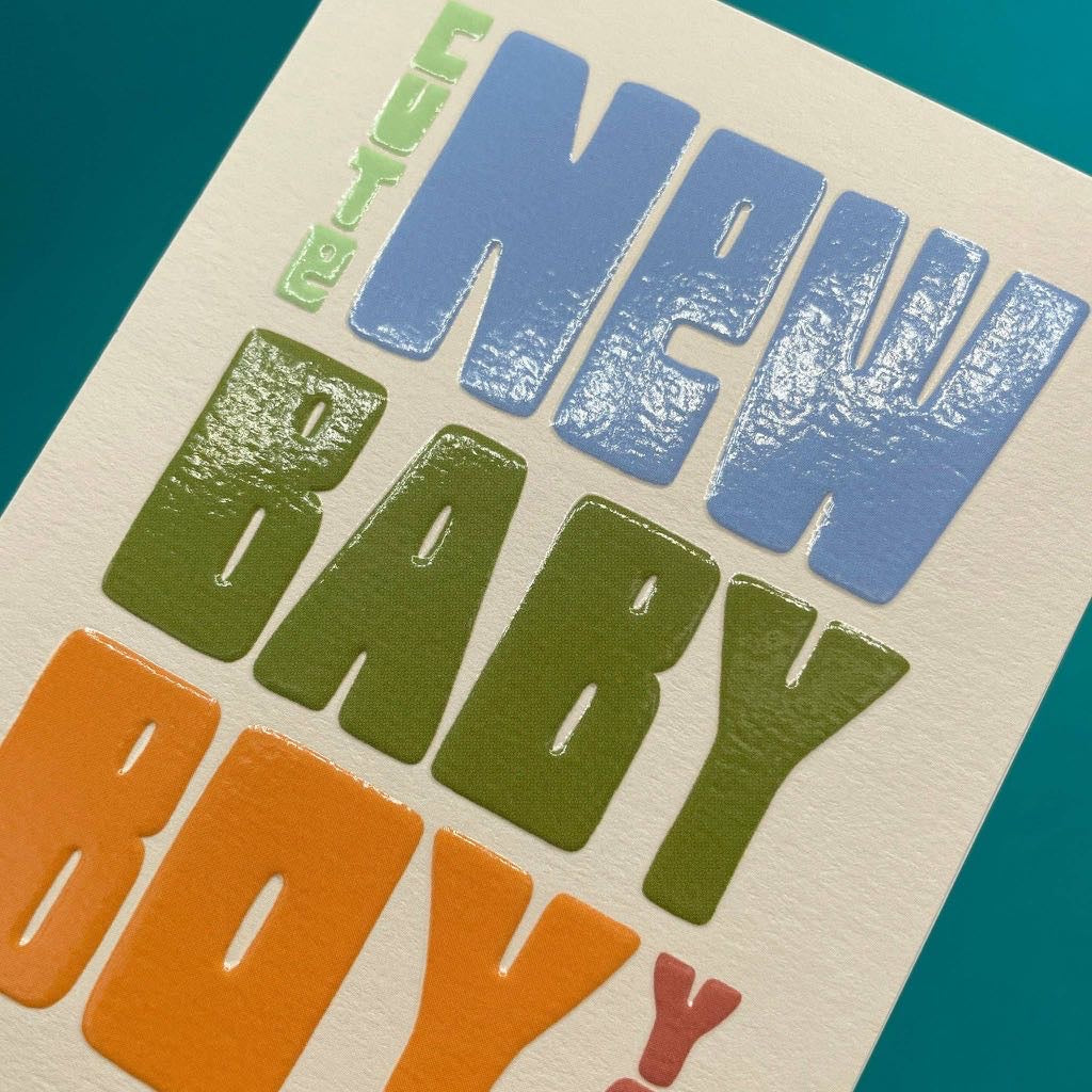 Cute New Baby Boy yay card