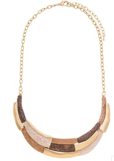 Gold and brown neutral necklace 