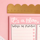 A5 notepad - daily planner - it’s a plan by Oh Laura