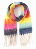 Rainbow Stripe Heavyweight Scarf