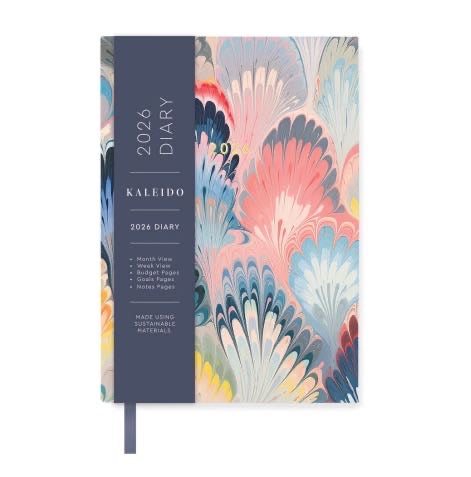 Scalloped Marble Diary A6