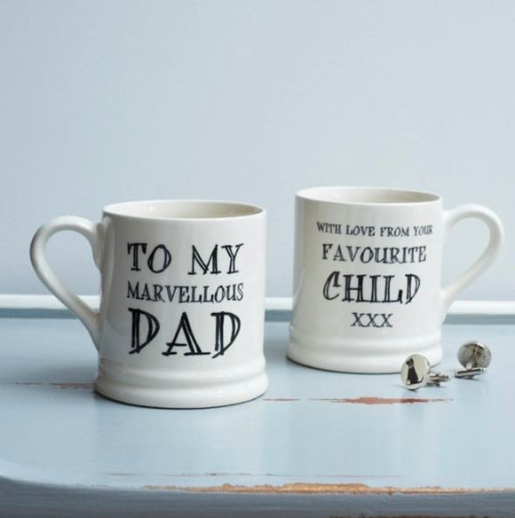 ‘Marvellous Dad Love Your Favourite’ Mug - Sweet William
