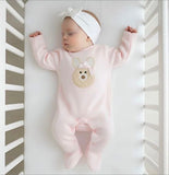 Pink bunny romper: 6-9 months
