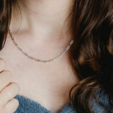 Silver Paperclip Chain Necklace