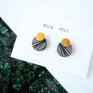 Geometric Palm Leaf Earrings - Mica Peet