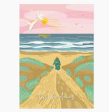 Sea Swimming Coastal Dunes Seaside Print - Unframed A4
