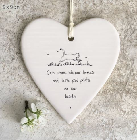 ‘Cats Come Into Our Homes' Hanging Heart- East Of India