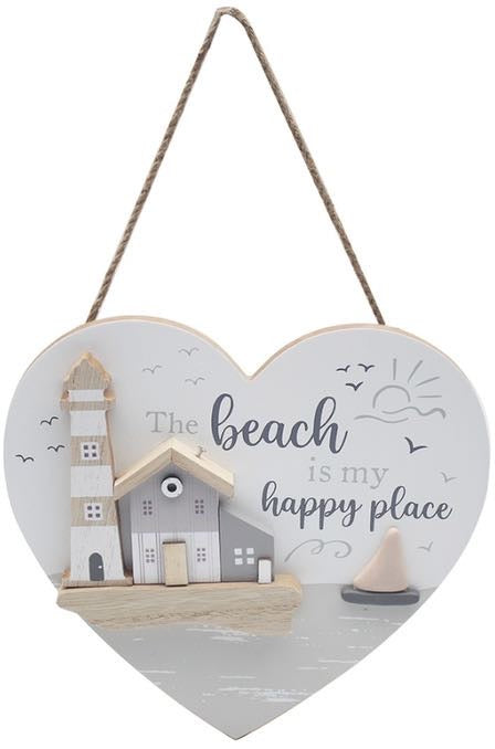Happy Place Heart Hanging Plaque