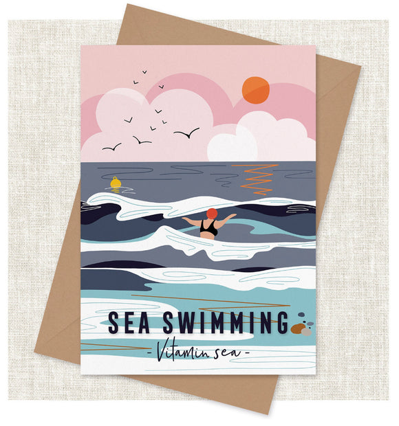 Sea Swimmer/Wild Swimmer Card - Vitamin Sea Greeting Card