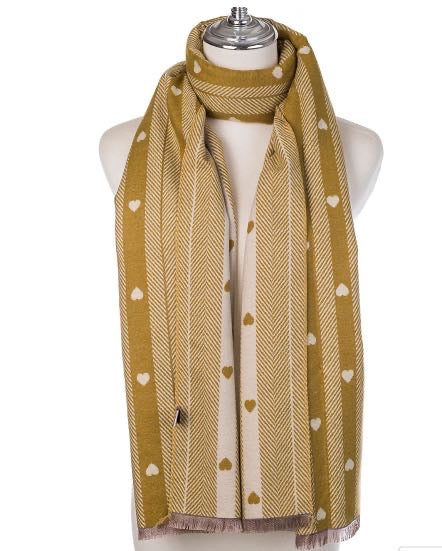 Artichoke Heart Patterned Winter Scarf