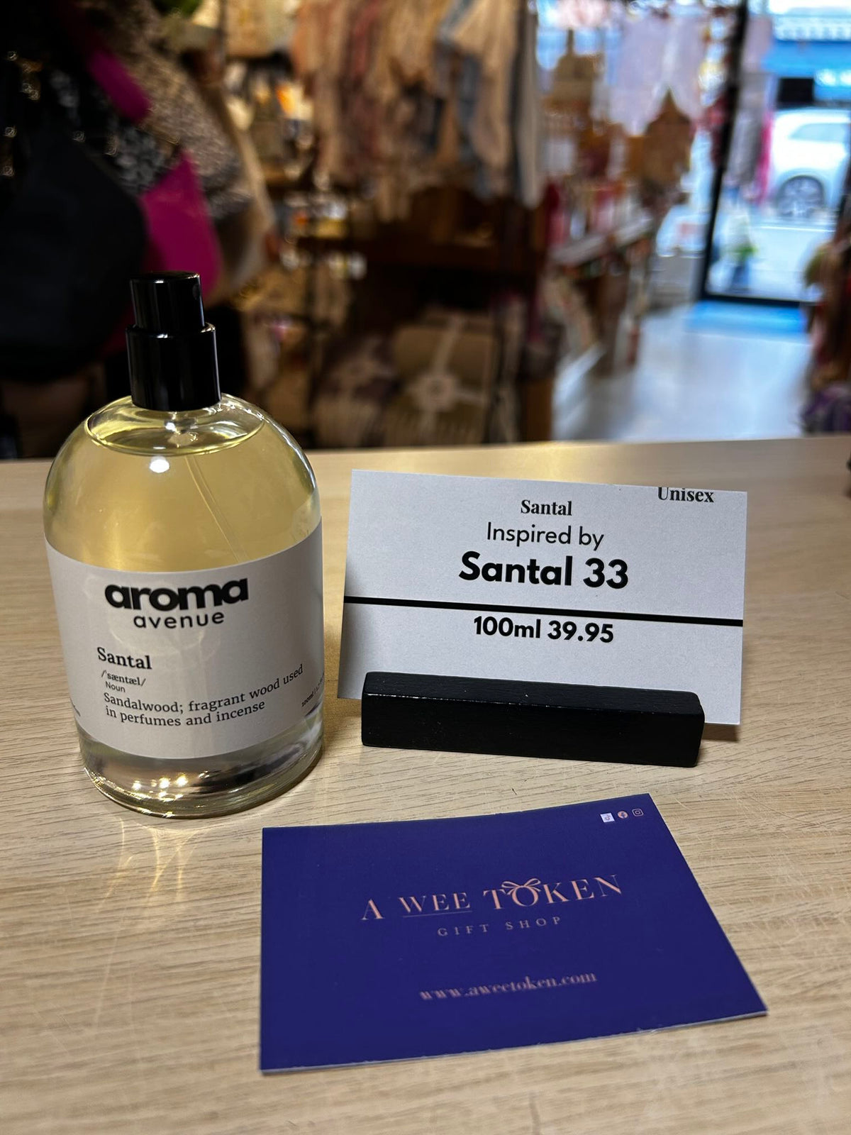  Aroma Avenue Santal unisex perfume 100ml glass spray bottle with minimal label