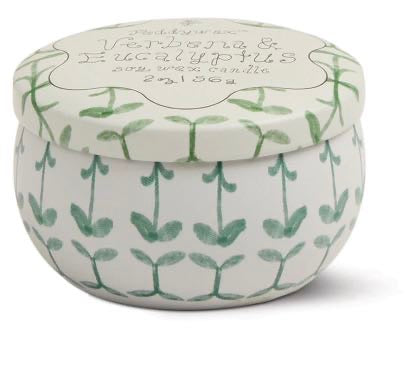 Tulip Printed Tin Candle - Verbena & Eucalyptus