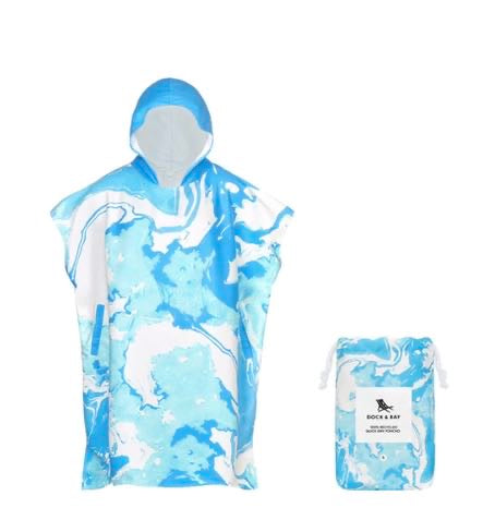 Adult Poncho/Hooded Towel - Take A Dip - Dock & Bay (Large 105 x 80cm)