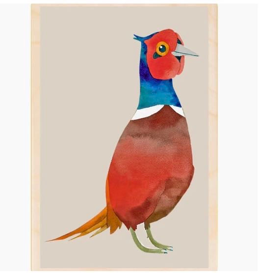 Pheasant Wooden Postcard - The Wooden Postcard Company