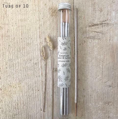 Incense Sticks Geranium, Orange & Lavender - East Of India