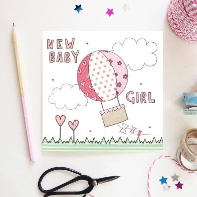 New Baby Girl Greeting Card