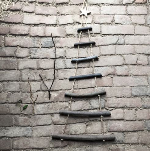 Rope Ladder Wooden Christmas Tree - East Of India