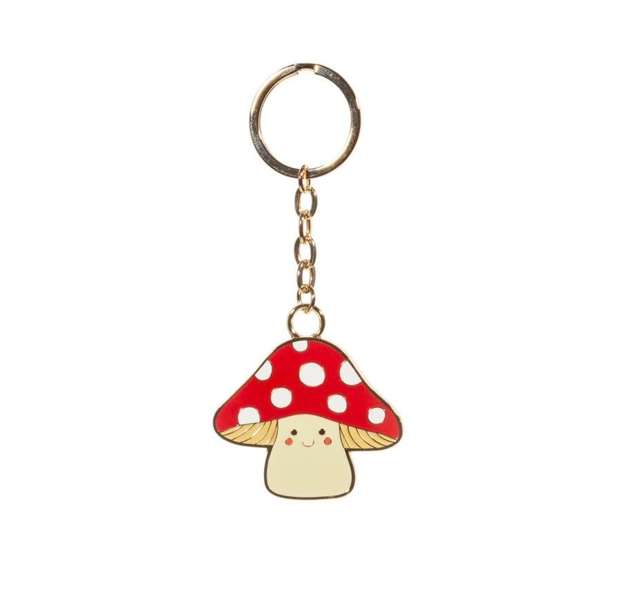 Mushroom Enamel Keyring - Sass & Belle
