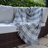 Darwin Chenille Checked Tartan Throw Blanket - 100% Recycled
